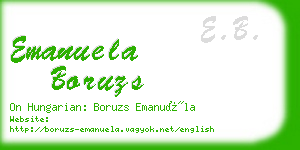 emanuela boruzs business card